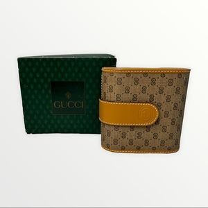 Vintage Gucci Monogram canvas and leather desk clock